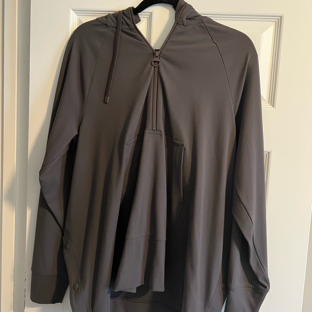 Athleta Gray Zip-Up Hoodie